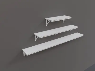 Industrial Workshop Wallshelves PBR Low-poly 3D model