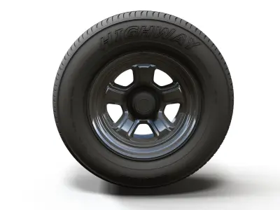 Dodge highpoly wheel 3D model