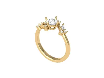 Wedding Ring  3D print model 300
