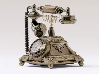 Retro Rotary Phone 3D model