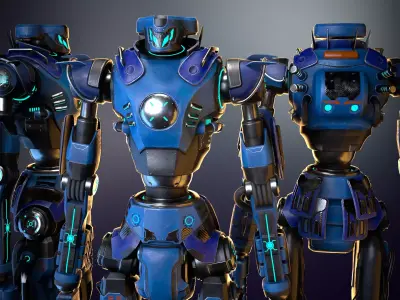 Sci-fi mech 00 Low-poly 3D model