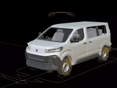 Peugeot Expert 2014 Passenger Van 3D model