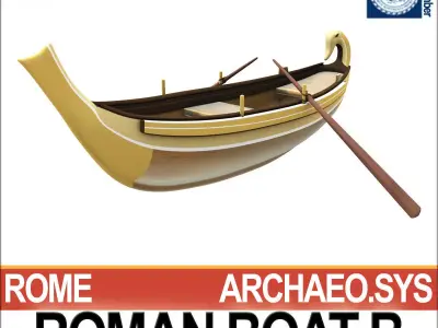 Ancient Roman Boat B 3D model