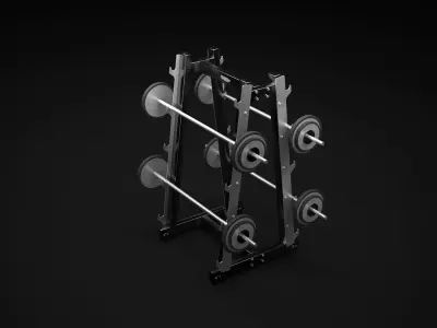 Barbell Rack 3D model get