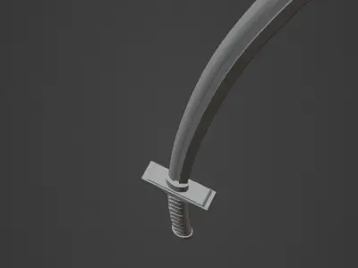 Stylized Katana low-poly game ready Free low-poly 3D model