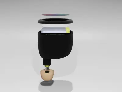 Custom earbuds design with ANC Free low-poly 3D model