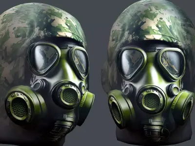 Helmet 3d model military combat Military Low-poly Low-poly 3D model 55