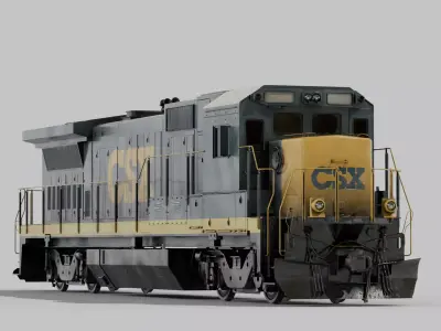GE B40-8 Diesel Locomotive 3D model