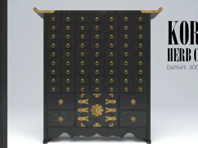 KOREAN HERB CABINET 01 3D model