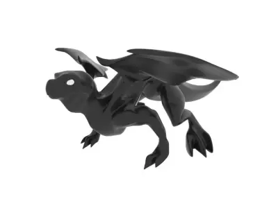 Small Iguana Dragon Low-poly 3D model