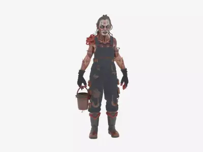 Detailed World of  Undead Fisherwoman 3D Model 3D model