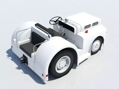 Clark CT120 Vintage Pushback GSE Static Scene Ready Low-poly 3D model