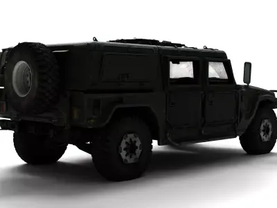 Am General Hmmwv Rigged Military Humvee 3D Model  3D model