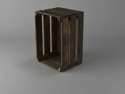 Crate wooden 3D model