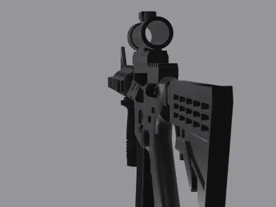 M4A1 assault rifle gun Free low-poly 3D model