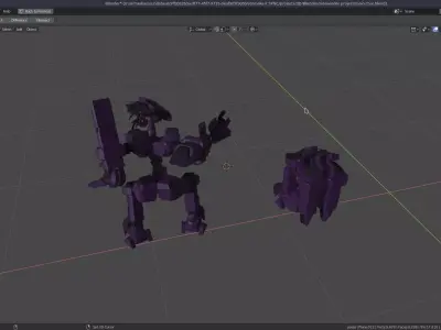 robot sentry Low-poly 3D model