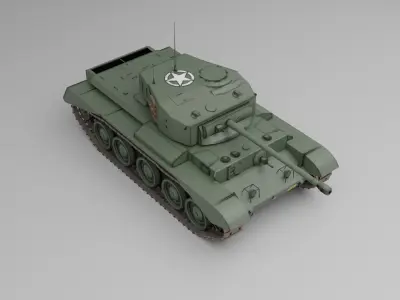A34 Comet British Medium tank Free 3D model