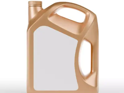Motor Oil Plastic Canister Jerrycan - Realistic Packaging Mockup 3D model