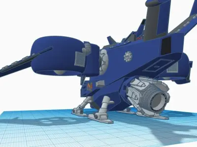 Interception Gun ship 38 elements model 3D print model