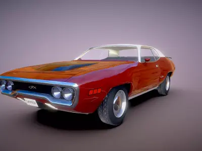 Mascle Car classic Low-poly 3D model
