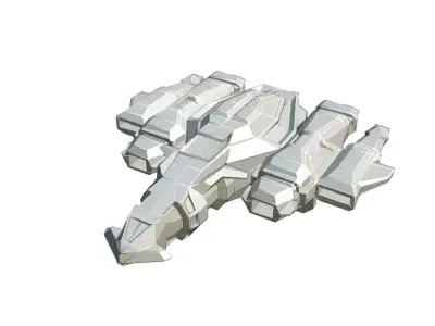 Low poly spaceship Free low-poly 3D model purchase