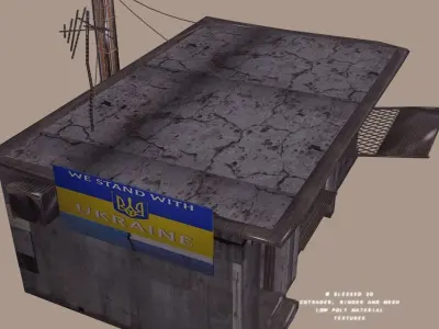 3DBlessed Ukraine Survivor Shack Low-poly 3D model