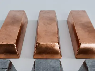 Medieval Metal Ingot - Iron and Copper Ingot Low-poly 3D model