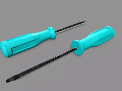 screwdriver Low-poly 3D model 22