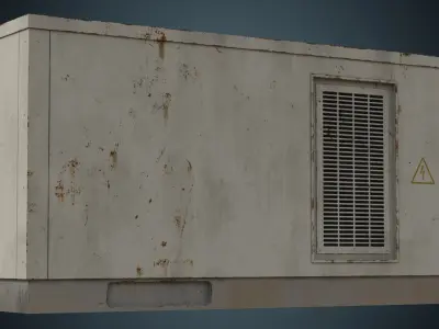 Rooftop AC Unit 4B Low-poly 3D model