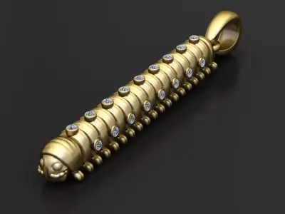 BRASS INSECT PENDANT 3D PRINTABLE MODEL 3D print model
