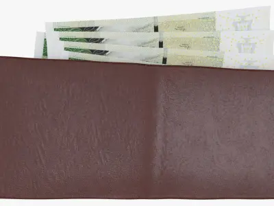 CZECH Koruna 2000 Wallet Money Purse 3D model