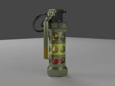 Stun Grenade Low Poly 3D Model Low-poly 3D model