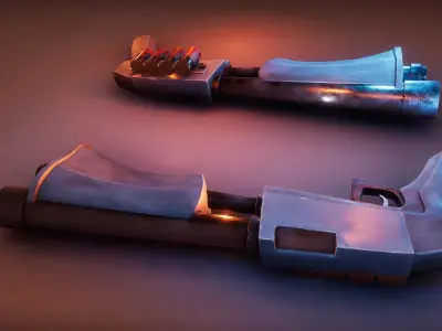 Stylized Shotgun Low-poly 3D model buy