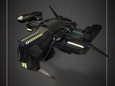 Sci-fi Spaceships Low-poly 3D model