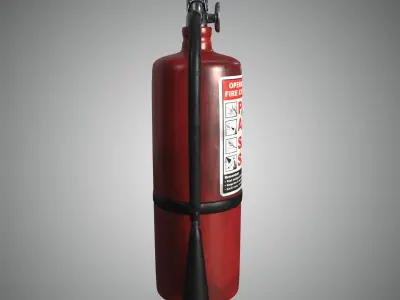 old fire extinguisher Low-poly 3D model buy