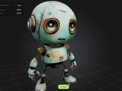 Rusty Bot 3D model is perfect 3D model