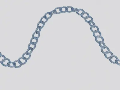  customizable Metal Chain  Low-poly 3D model