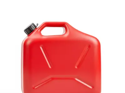 Red Plastic Fuel Canister model pack Low-poly 3D model