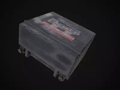 Motorcycle Battery - Photogrammetry  Low-poly 3D model