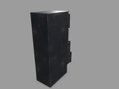 Cabinet metal with drawers Low-poly 3D model purchase