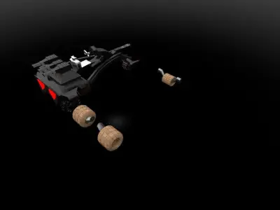 Bike prototipe Low-poly 3D model