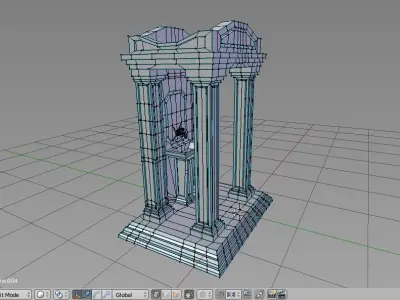 Old Style Fountain Low-poly 3D model