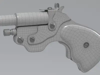 old pocket gun 3D model
