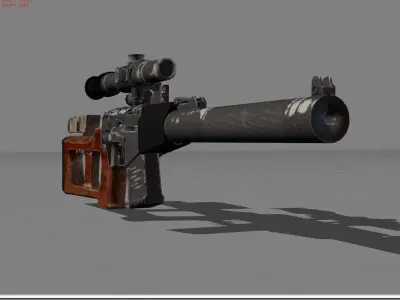 VSS Pubg  Low-poly 3D model