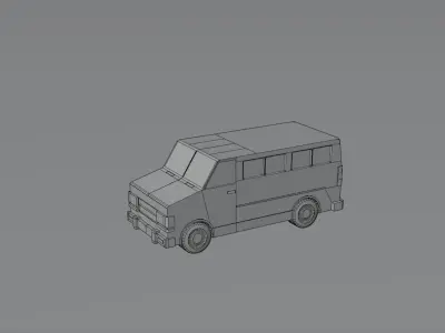 Transporter Van Low-poly 3D model