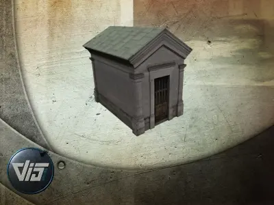 Old crypt Low-poly 3D model