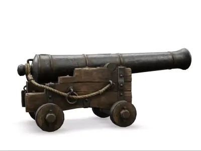 Pirate Cannon 3d  Free low-poly 3D model