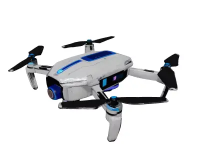Futuristic Camera Drone Quadcopter 3D model