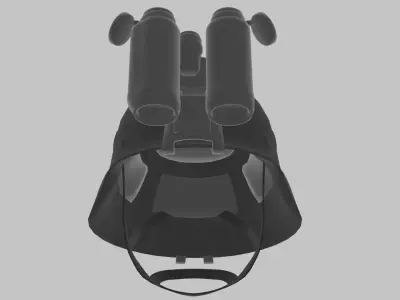 German Helmet and Night Vision Free 3D model