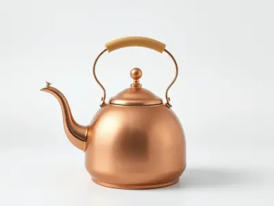 Copper Vintage Teapot D Model Pack Low-poly 3D model